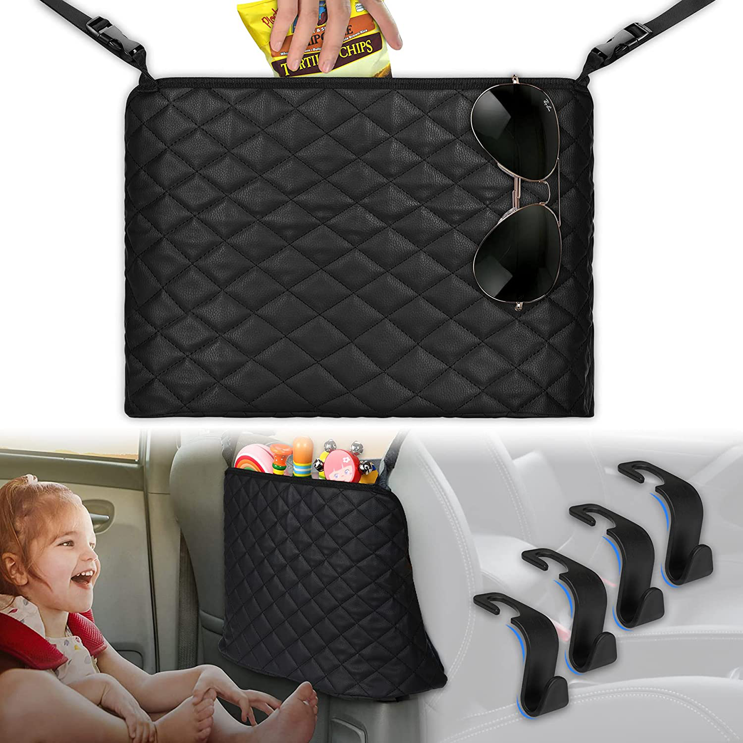 GIVIGO Car Wash Kit 16 Pcs Car Cleaning Kit with Softer Microfiber Cleaning Cloth Thicker Box Car Wash Mitt Duster Squeegee Tire Brush Car Detailing Kit Car Wash Cleaning Tools Set for All Surfaces