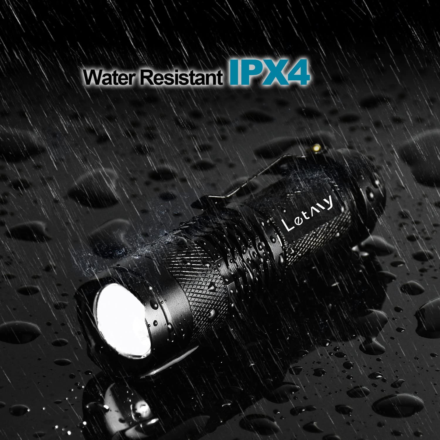 Tactical Flashlight, Super Bright LED Mini Flashlights with Belt Clip, Zoomable, 3 Modes, Waterproof - Best EDC Flashlight for Gift, Hiking, Camping & Power Outage (2 Pack)