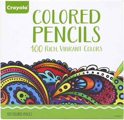 Crayola 100 Colored Pencils, Adult Coloring, Great for Coloring Books, Gift