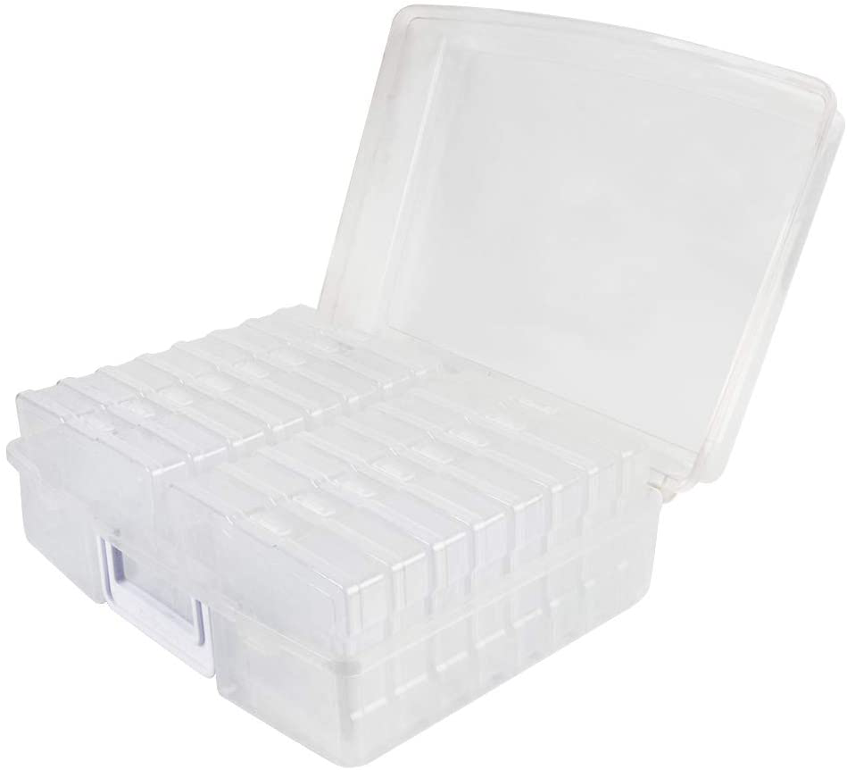 Photo Case 4" x 6" Photo Box Storage - 16 Inner Photo Keeper Photo Organizer Cases Photos Storage Containers Box for Photos
