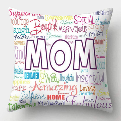 Mom Gifts World’S Most Awesome Mom Quote Print Pillow Covers Home Decoration Pillowcases 18 X 18 Inch for Mother’S Day, Best Gifts for Mom’S Birthday,M0M Gifts (Happy Mother'S Day 3)