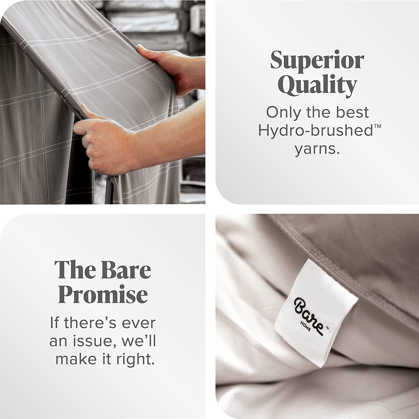 Bare Home Twin Sheet Set - 1800 Ultra-Soft Microfiber Twin Bed Sheets - Double Brushed - Twin Sheets Set - Deep Pocket - Bedding Sheets & Pillowcases (Twin, Dark Blue)