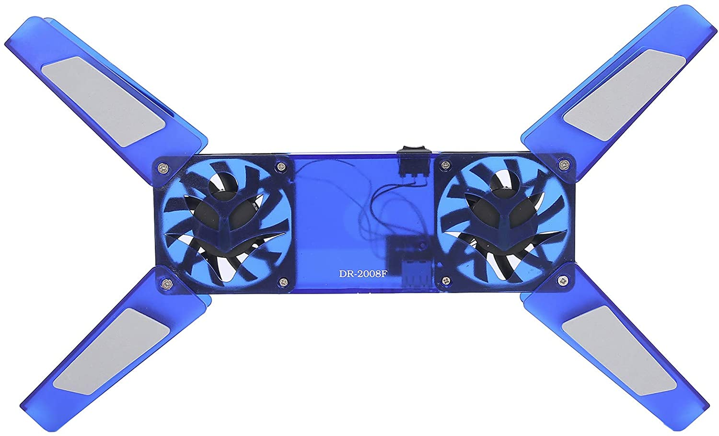 Laptop Cooling Stand, Laptop Cooler with 2 Fans, Foldable Laptop Cooling Fan Pad USB Cable Computer Supplies(Blue)