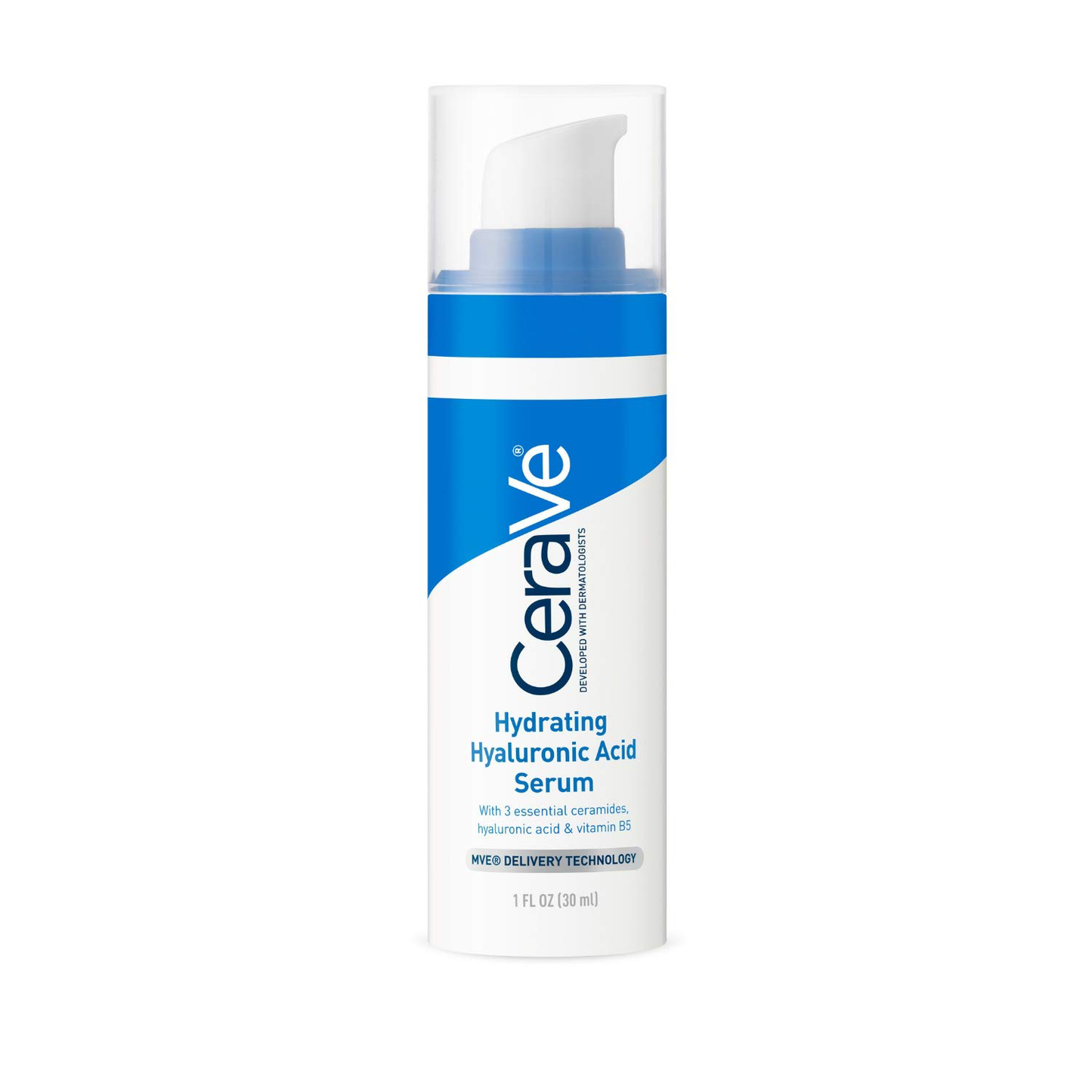 CeraVe Hyaluronic Acid Face Serum | 1 oz | Hydrating Serum for Face with Vitamin B5 | For Normal to Dry Skin | Paraben & Fragrance Free