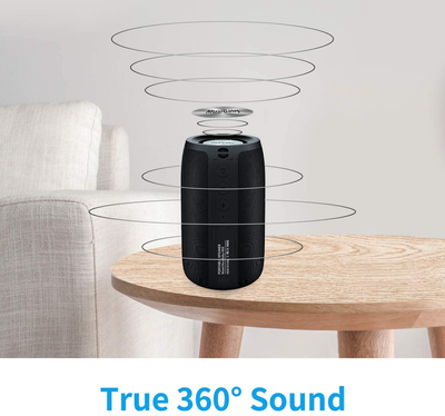 Bluetooth Speaker,MusiBaby Speaker,Outdoor, Portable,Waterproof,Wireless Speakers,Dual Pairing, Bluetooth 5.0,Loud Stereo,Booming Bass,1500 Mins Playtime for Home&Party Black