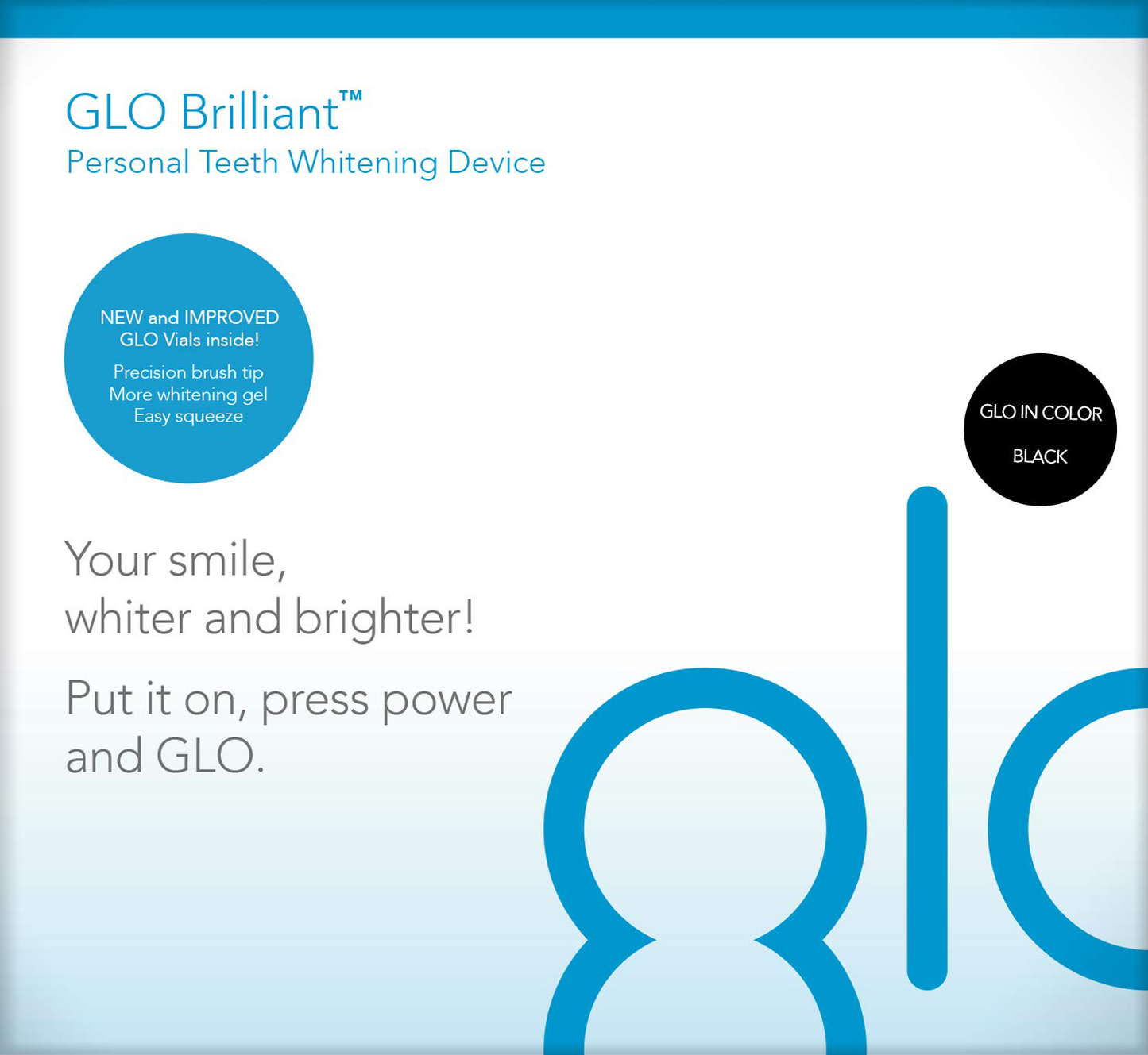 GLO Brilliant Deluxe Teeth Whitening Device Kit with Patented Blue LED Light & Heat Accelerator for Fast, Pain-Free, Long Lasting Results