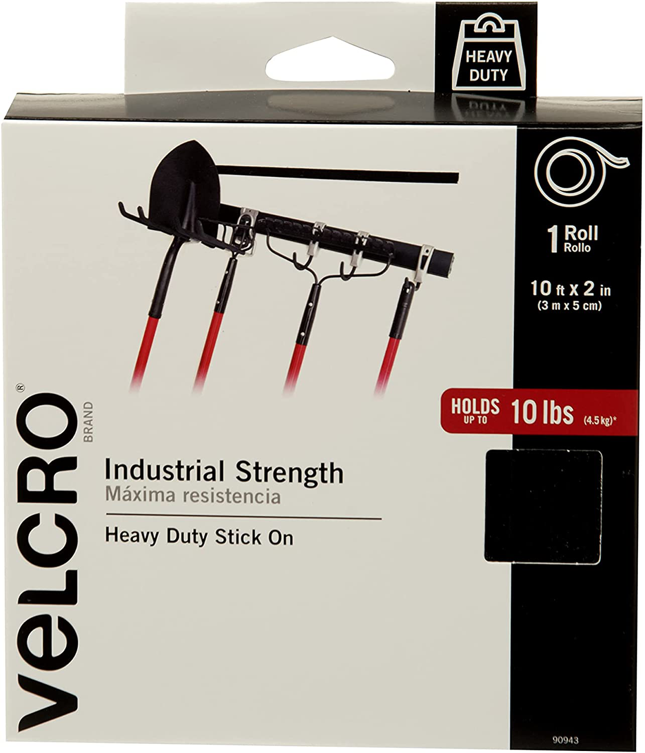 VELCRO Brand Industrial Fasteners Stick-On Adhesive | Professional Grade Heavy Duty Strength | Indoor Outdoor Use