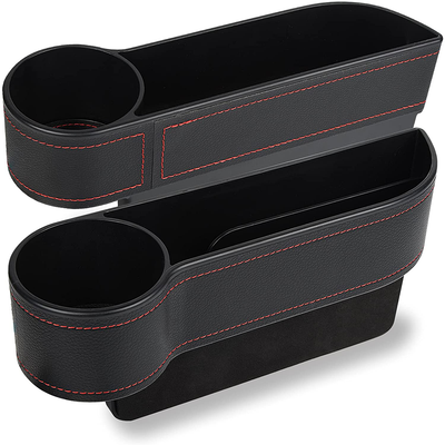 Car Seat Gap Filler Organizer, Automotive Front Seat Storage with Cup Holder, Auto Console Side Extra Storage Boxes