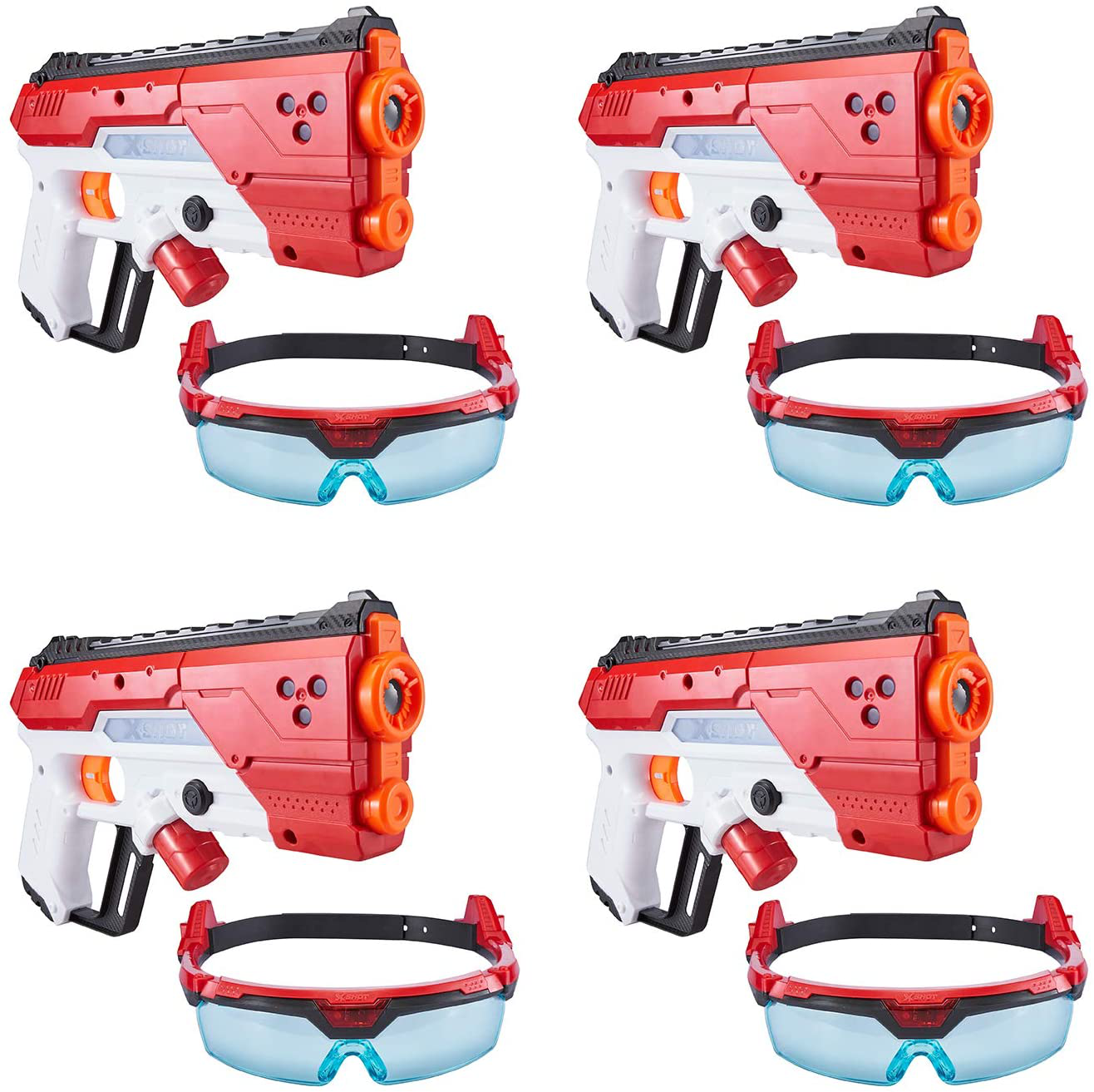Xshot Laser Tag - 4 Laser Tag Guns & 360° Sensor Goggles - Ultimate Laser Blaster Party Pack for Outdoor or Indoor Fun