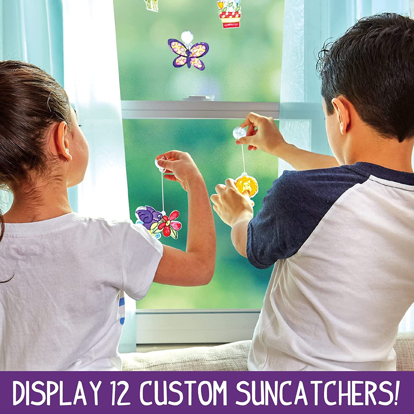 Made by Me Create Your Own Window Art - Paint Your Own Suncatchers - DIY Suncatchers - Arts and Craft Kits for Kids Ages 6, 7, 8, 9