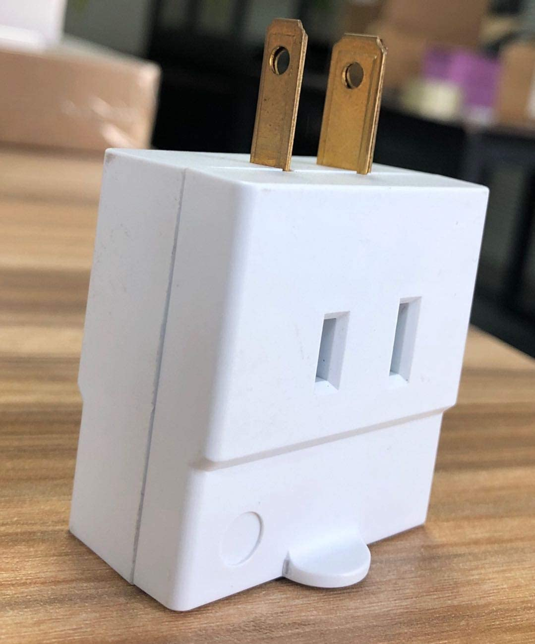 4 Pack Single Receptacle to 3 Outlet Cube Wall Tap,Plug-In Triple Outlet Polarized Adapter,White