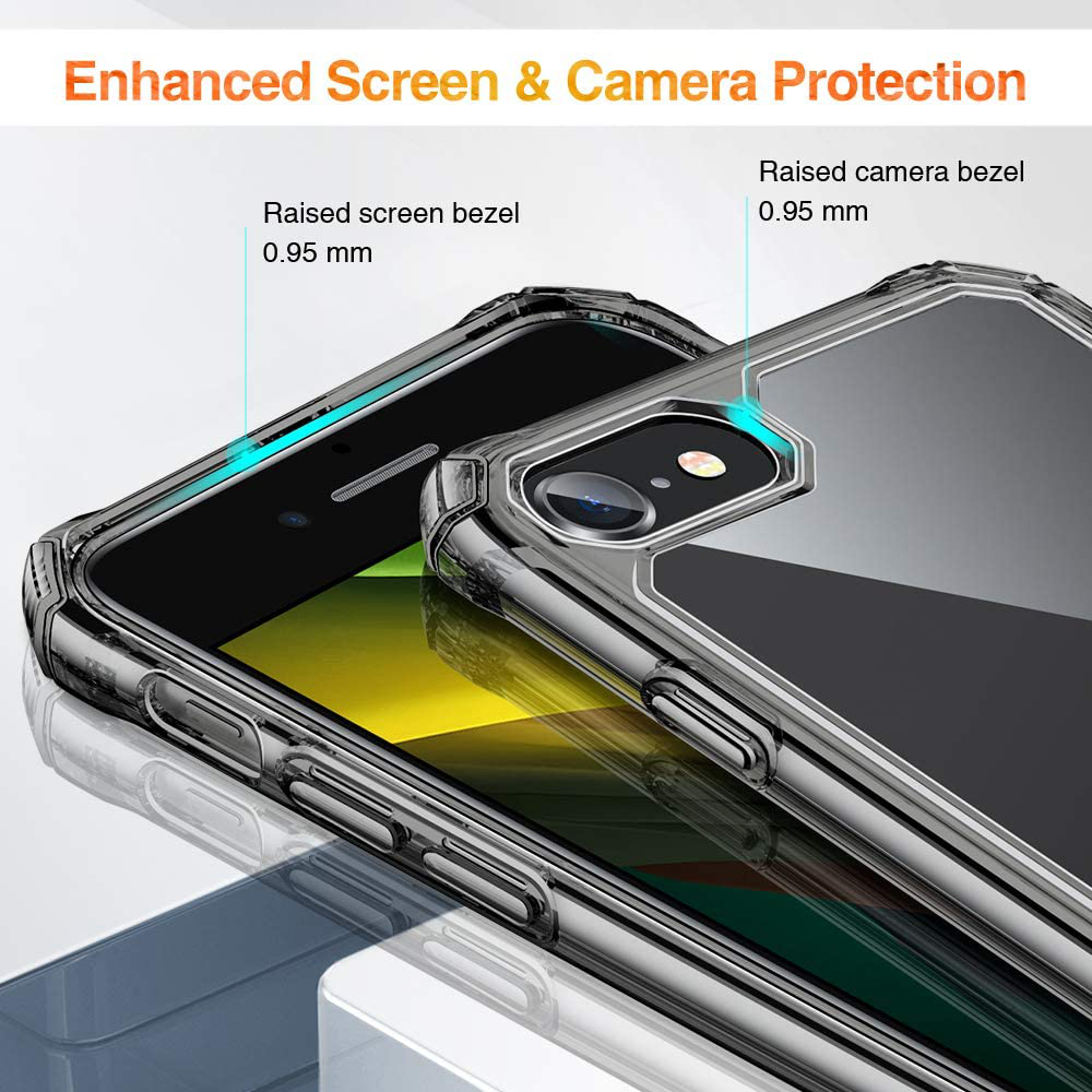 ESR Air Armor Designed for iPhone SE 2020 Case/iPhone 8 Case Hard Polycarbonate + Flexible Polymer Frame
