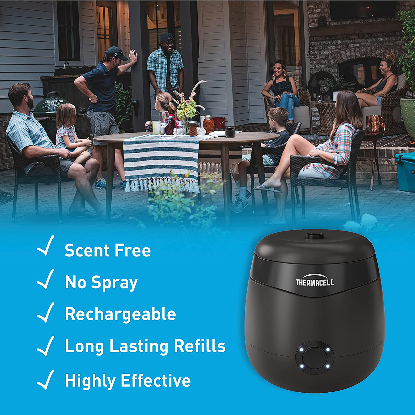 Thermacell E55 Rechargeable Mosquito Repeller; Highly Effective Rechargeable Mosquito Repellent