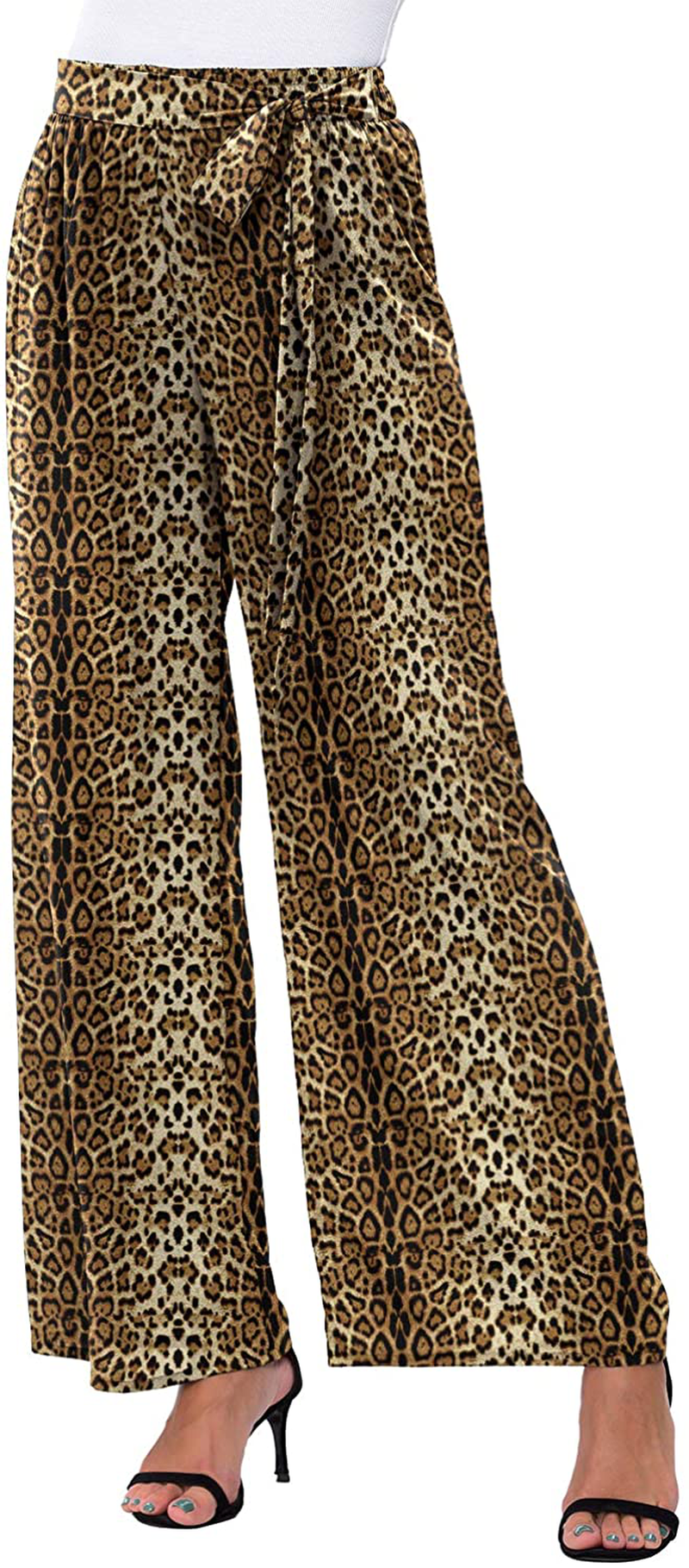 DouBCQ Women's Palazzo Lounge Wide Leg Casual Flowy Pants