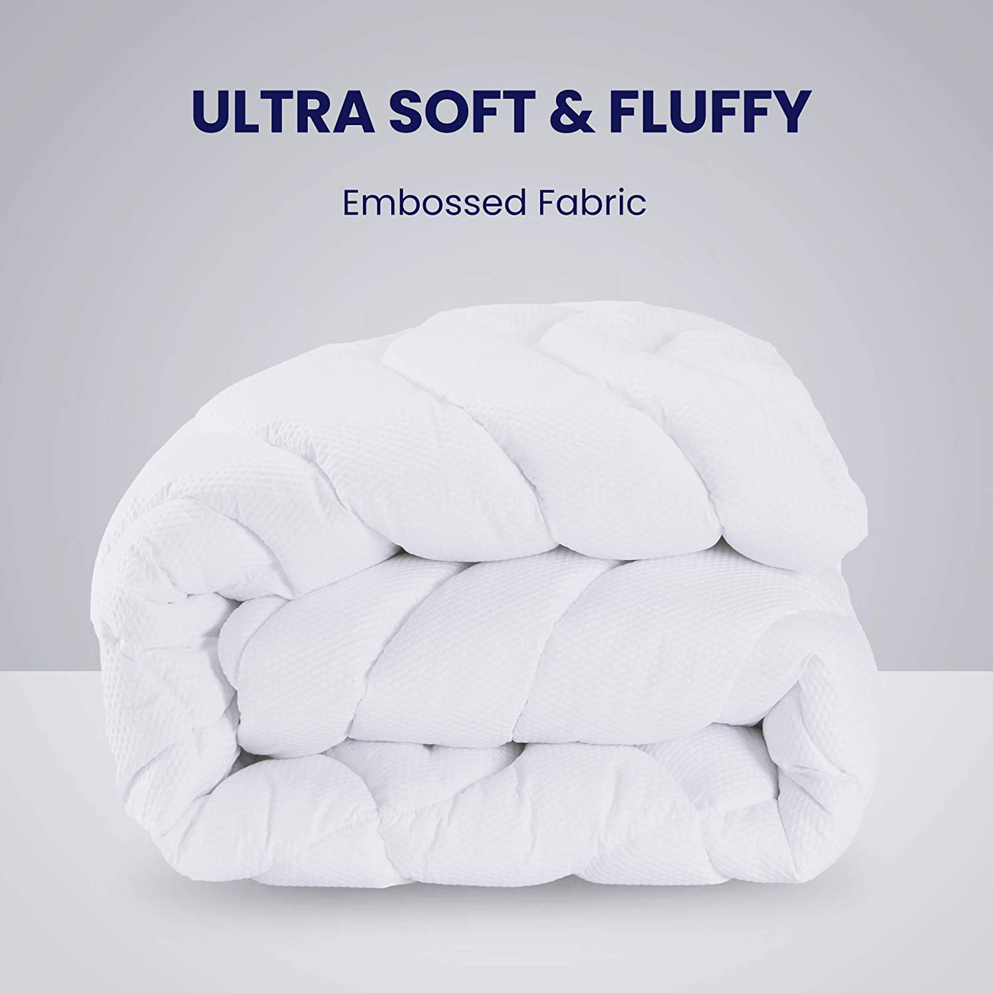 SLEEP ZONE Premium Mattress Pad Cover Cooling Overfilled Fluffy Soft Topper Zone Design Upto 21 inch Deep Pocket with Athletic Grade Elastic Skirt, White, Cal King
