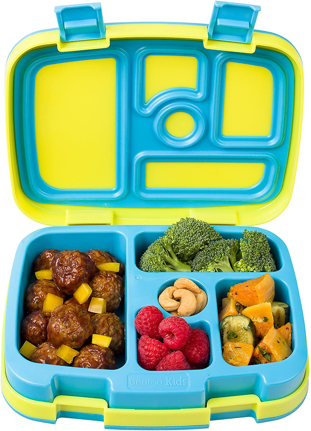 Bentgo Kids Brights – Leak-Proof, 5-Compartment Bento-Style Kids Lunch Box – Ideal Portion Sizes for Ages 3 to 7 – BPA-Free, Dishwasher Safe, Food-Safe Materials