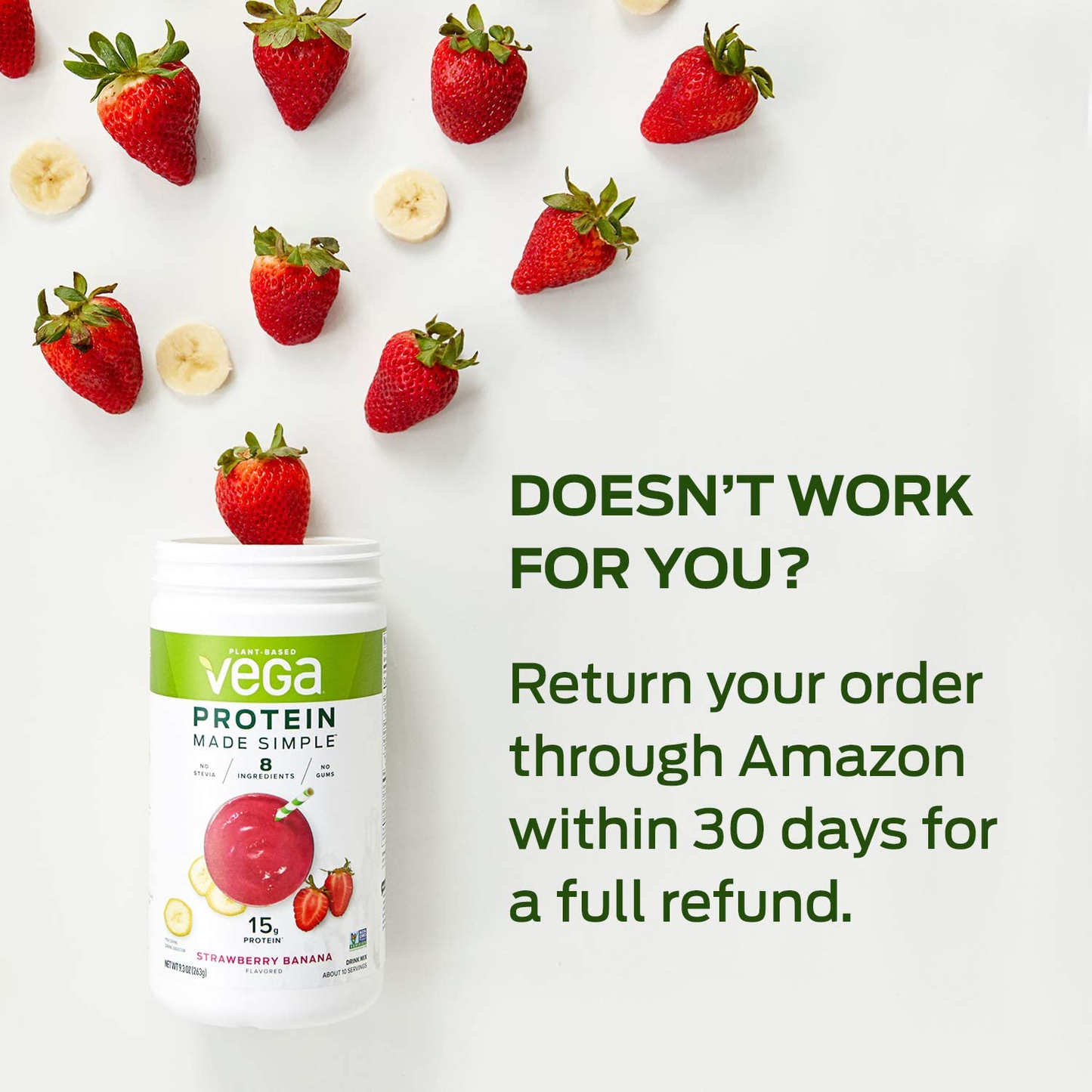 Vega Protein Made Simple - Caramel Toffee (10 Servings), 9.1 Oz - Delicious Plant Based Healthy Vegan Protein Powder - Stevia, Dairy & Gluten Free, Non GMO, No Gums