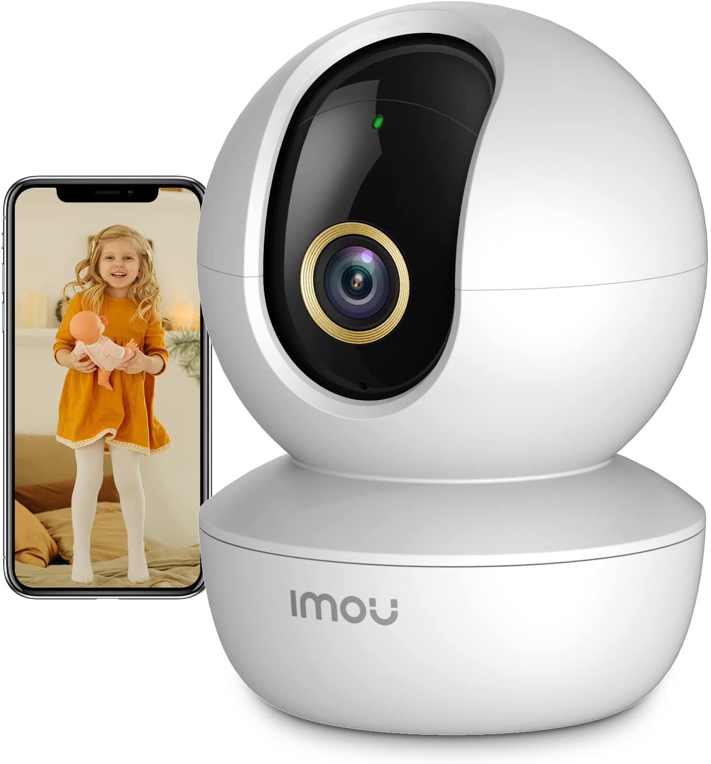 Indoor Security Camera 1080P Wifi Camera (2.4G Only) 360 Degree Home Camera with App, Night Vision, 2-Way Audio, Human Detection, Motion Tracking, Sound Detection, Local & Cloud Storage