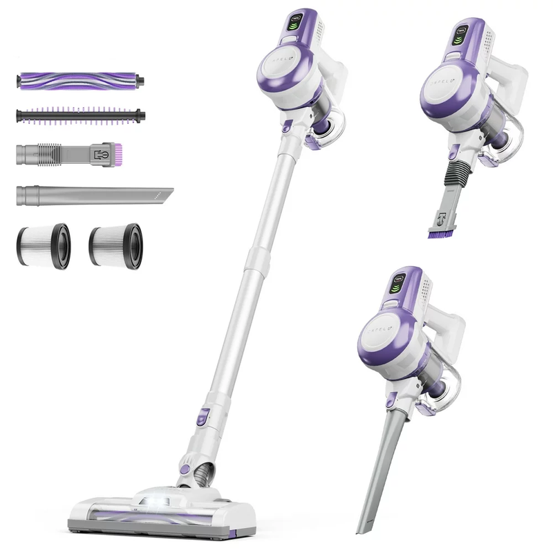 Powerful Cordless Vacuum Cleaner - 22Kpa Stick Vacuum for Hardwood Floors, Carpet, Pet Hair and Cars