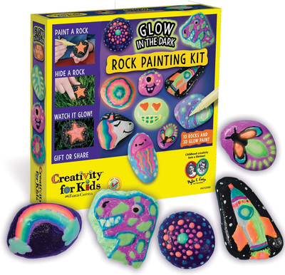 Creativity for Kids Rock Painting Kit - Paint 10 Rocks with Water Resistant Paint