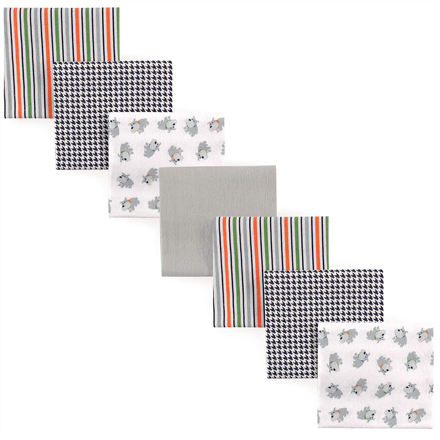 Luvable Friends Unisex Baby Cotton Flannel Receiving Blankets Bundle, Abc, One Size