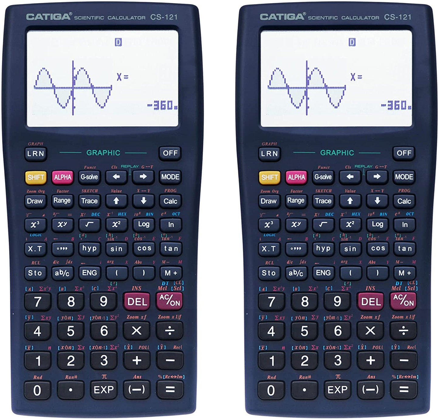 Scientific Graphic Calculator - CATIGA CS121 - Scientific and Engineering Calculator - Programmable System (Black)