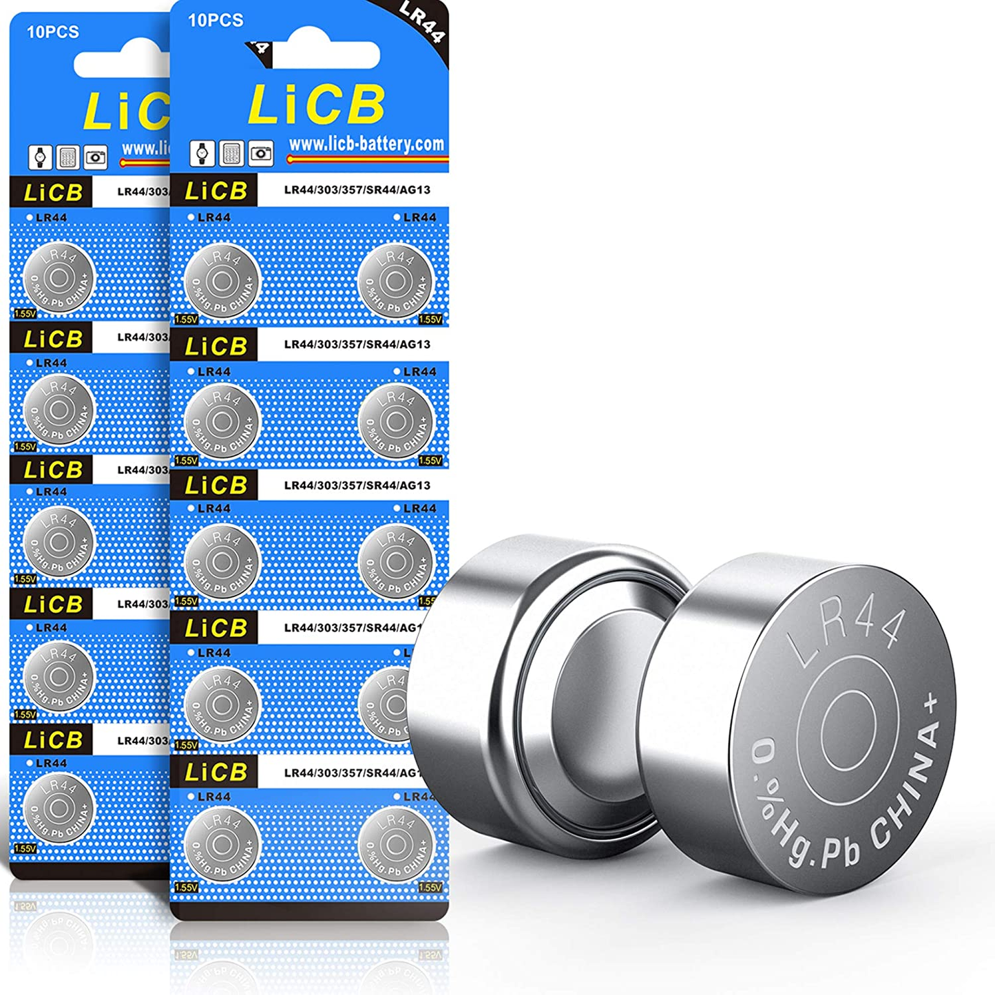 40 Pack LR44 AG13 357 303 SR44 Batteries 1.5V Button Coin Cell Battery