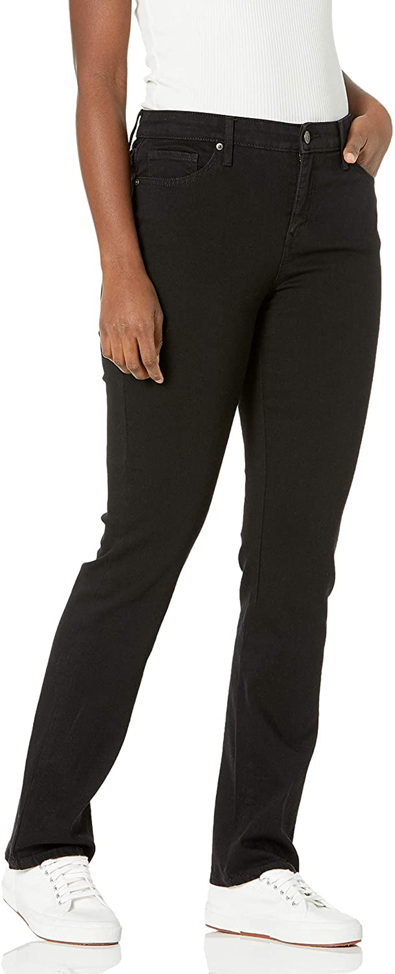 Gloria Vanderbilt Women's Rail Straight Leg High Rise Jean