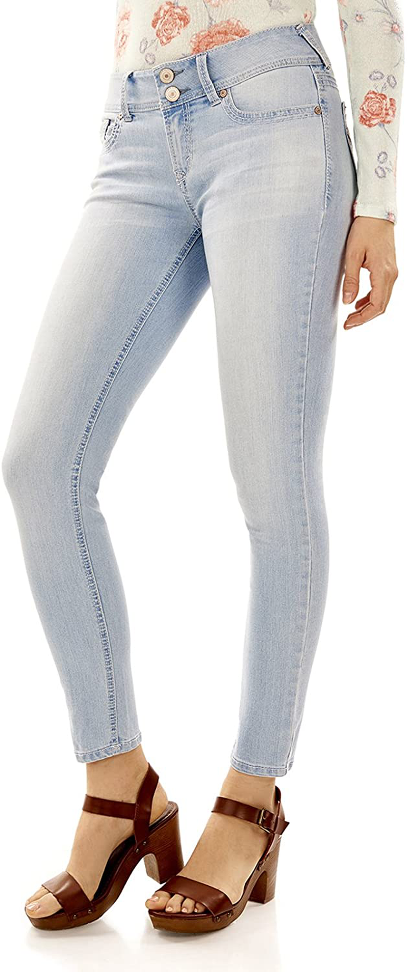 WallFlower Women's Juniors InstaStretch Luscious Curvy Skinny Jeans