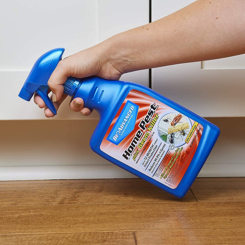 BioAdvanced 700460A Home Pest Plus Germ Killer, Pest Control, Bug Spray for Home, for Indoor and Outdoor, 24-Ounce, Ready-to-Use