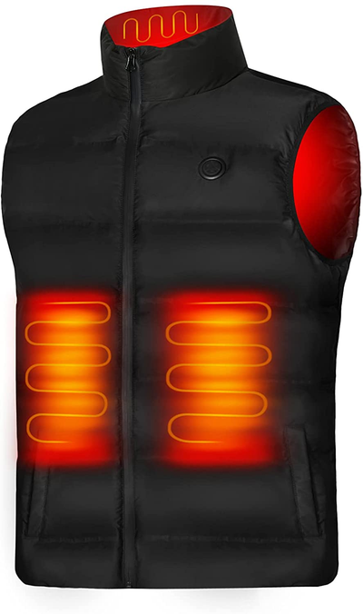 Aastin Heated Vest for Men, Electric USB Heating Vest Thickened Lightweight to Keep Body Warm, Battery Not Included