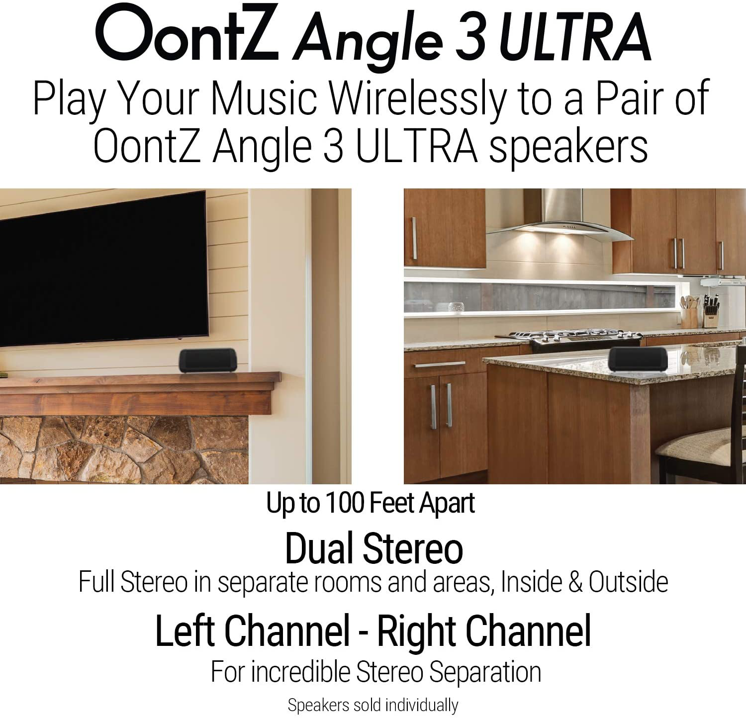 OontZ Angle 3 Ultra Waterproof 5.0 Bluetooth Speaker, 14 Watts, Hi-Quality Sound & Bass, 100 Ft Wireless Range, Play 2, 3 or More Speakers Together