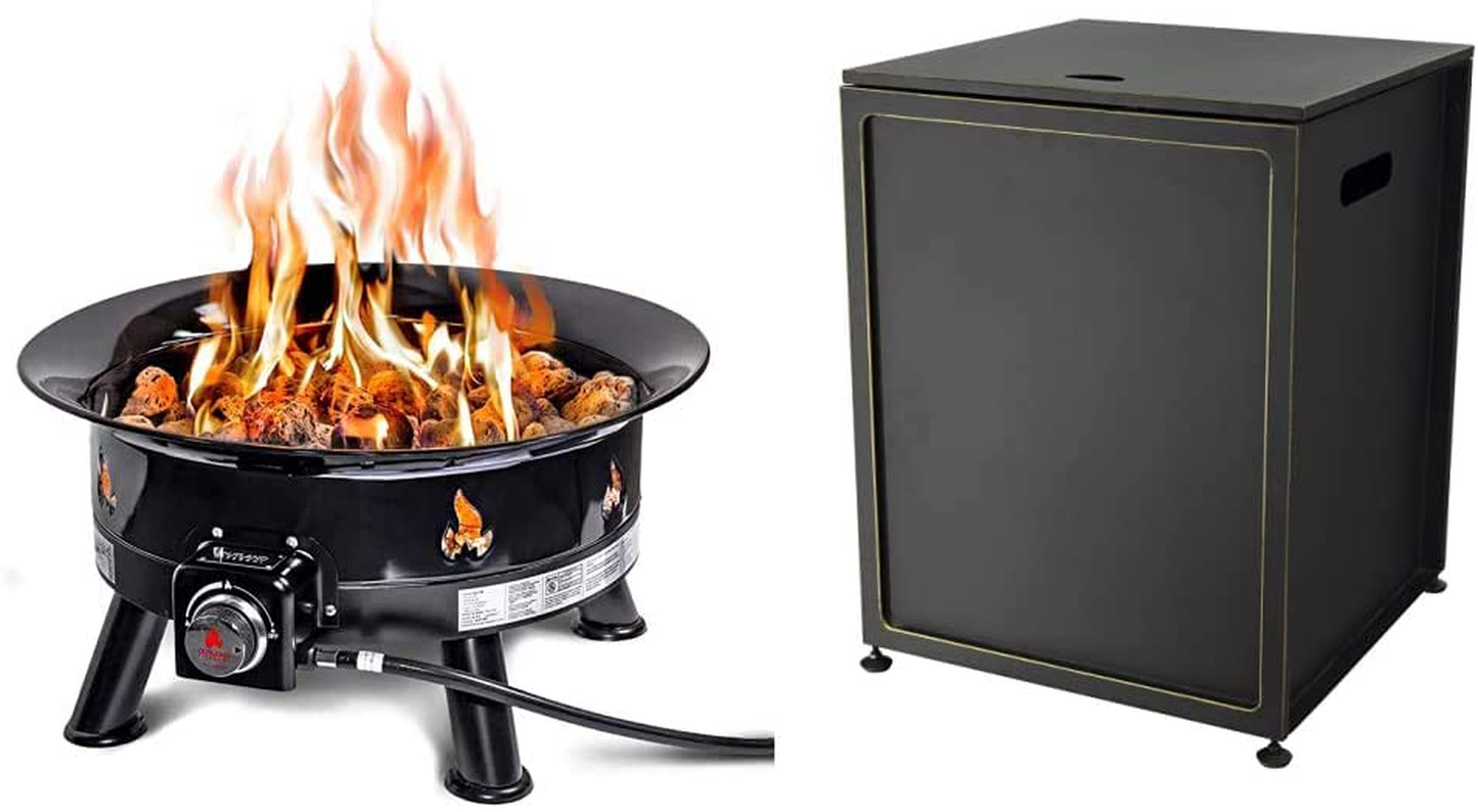 Outland Living Firebowl 883 Mega Outdoor Propane Gas Fire Pit with UV and Weather Resistant Durable Cover
