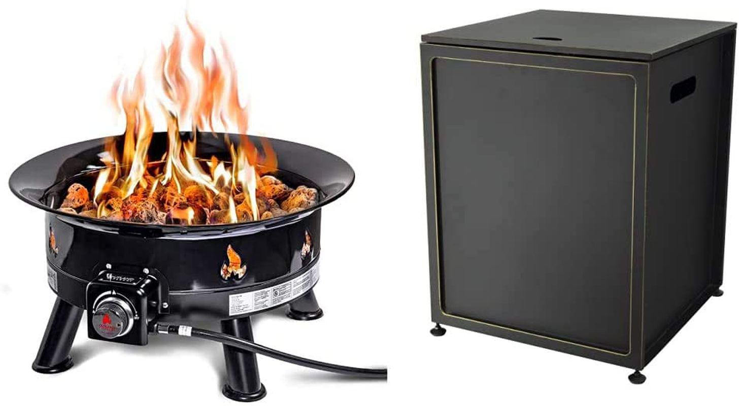 Outland Living Firebowl 883 Mega Outdoor Propane Gas Fire Pit with UV and Weather Resistant Durable Cover