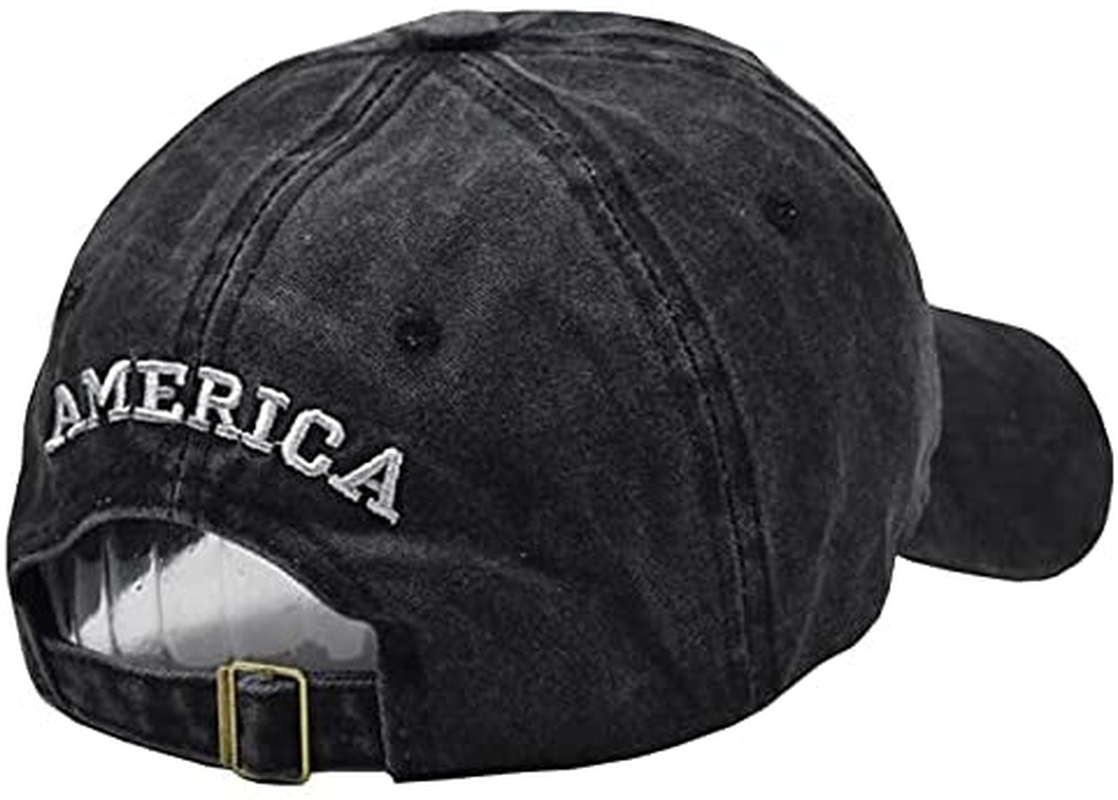 Adjustable Baseball Cap American Flag Hat Headdress Outdoor Sports Cap Peaked Cap Cotton