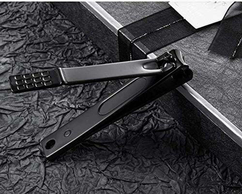 Nail Clippers Set Black Matte Stainless Steel Fingernail & Thick Toenail & Ingrown Nail Clippers, Perfect 3 Pcs Nail Clippers Cutter for Men and Women(Black)