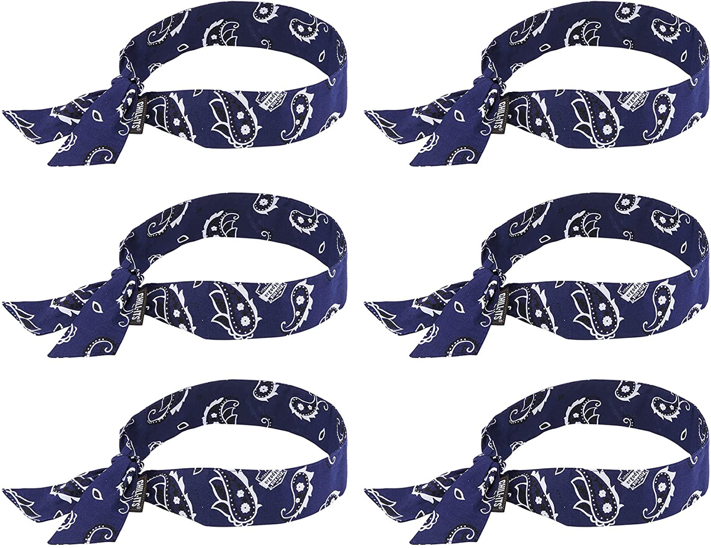 Chill Its 6700 Cooling Bandana, Lime, Evaporative Polymer Crystals for Cooling Relief, Tie for Adjustable Fit