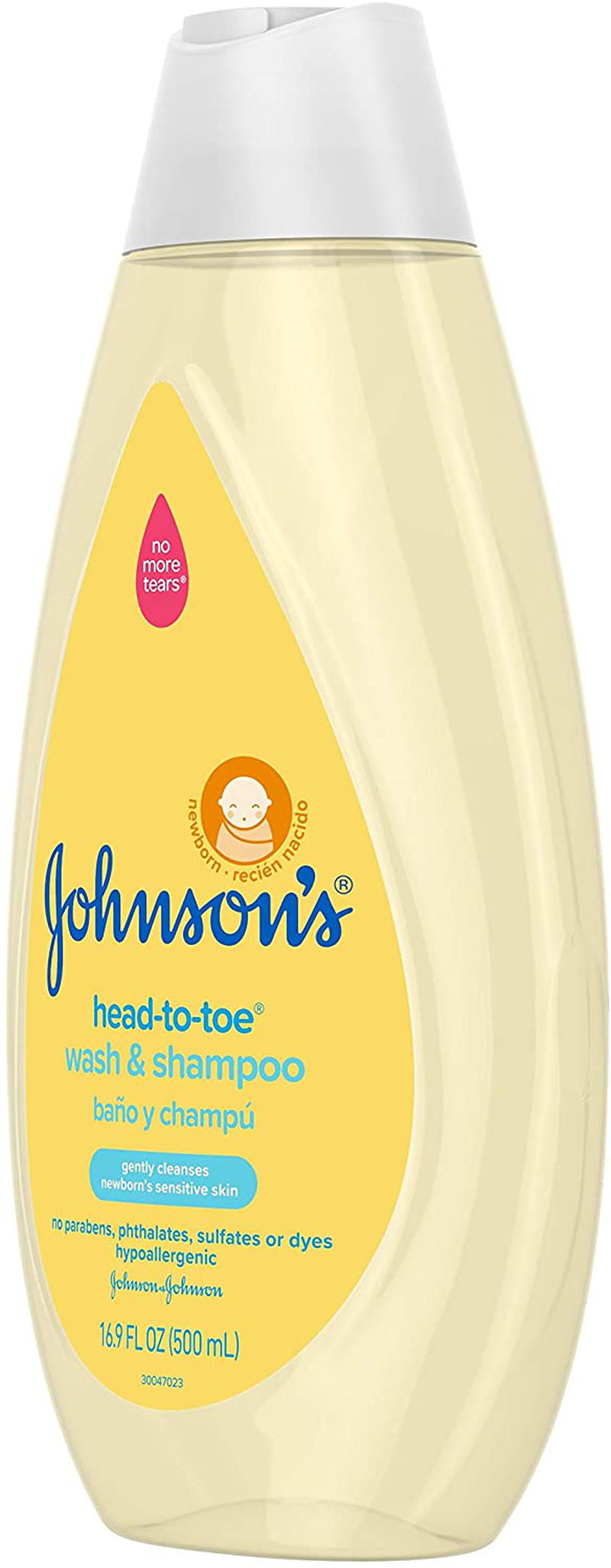 Johnson's Head-To-Toe Gentle Tear-Free Baby & Newborn Wash & Shampoo, Sulfate, Paraben- Phthalate & Dye-Free, Hypoallergenic Wash for Sensitive Skin & Hair