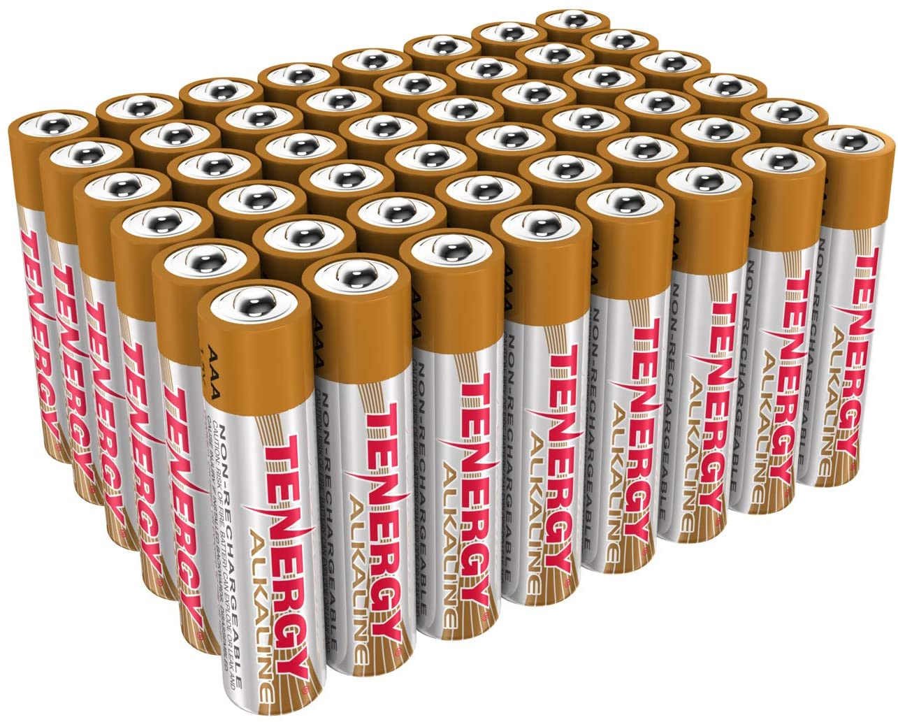 Tenergy 1.5V AA Alkaline Battery, High Performance AA Non-Rechargeable Batteries for Clocks, Remotes, Toys & Electronic Devices, Replacement AA Cell Batteries