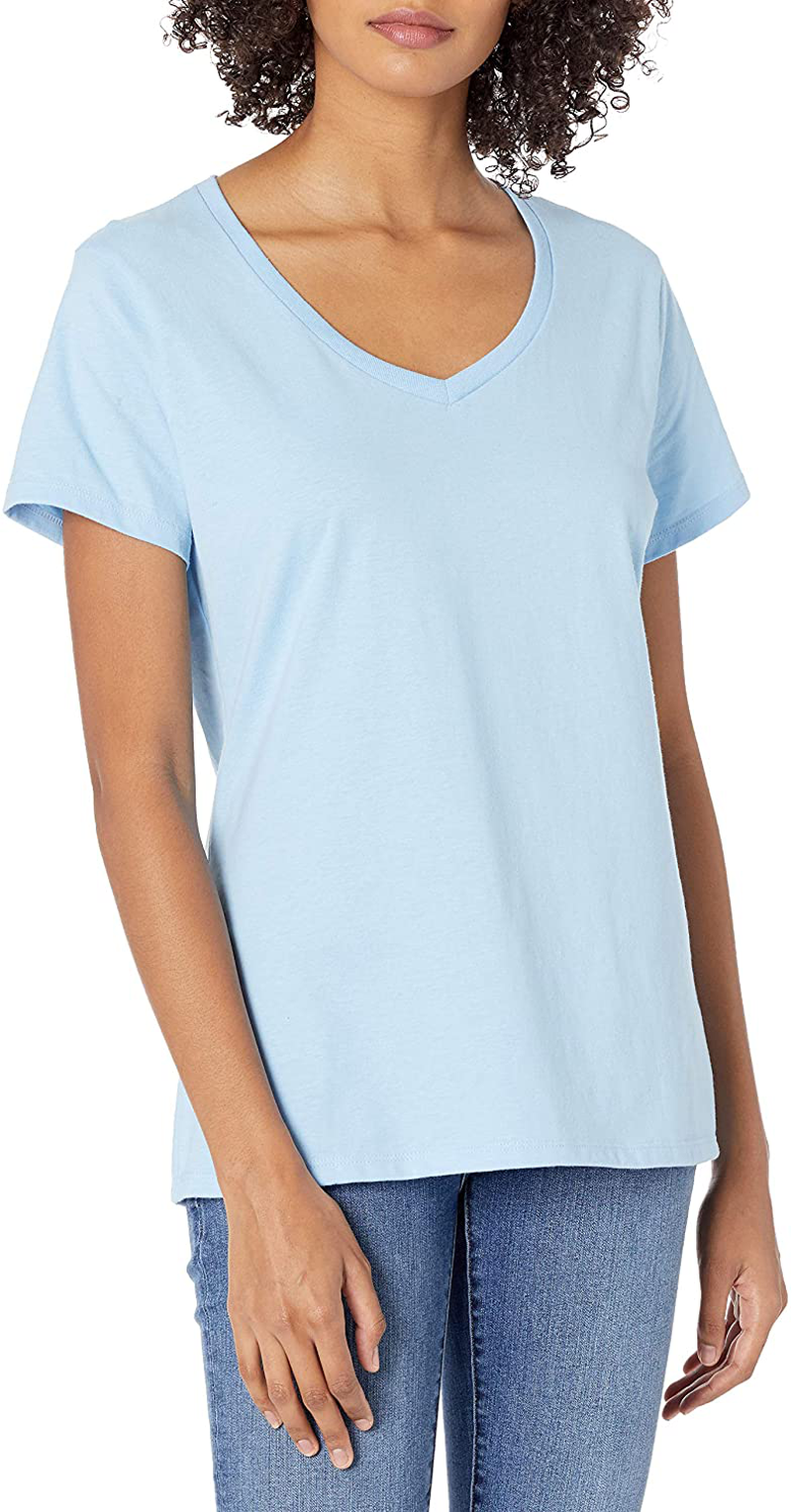 Hanes Women’s Perfect-T Short Sleeve V-neck T-shirt