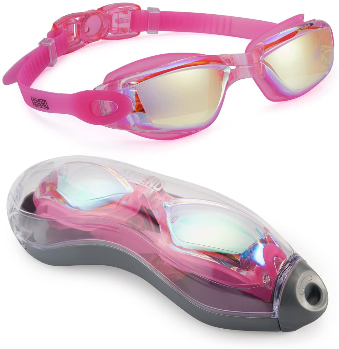 Aegend Swim Goggles, Swimming Goggles No Leaking Anti Fog Adult Men Women Youth