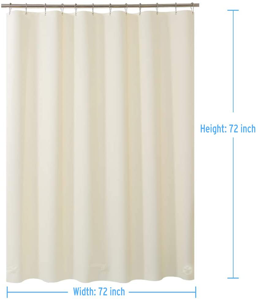 AmazerBath Plastic Shower Curtain Liner, Thick Bathroom Shower Curtains with Heavy Duty Clear Stones and Grommet Holes