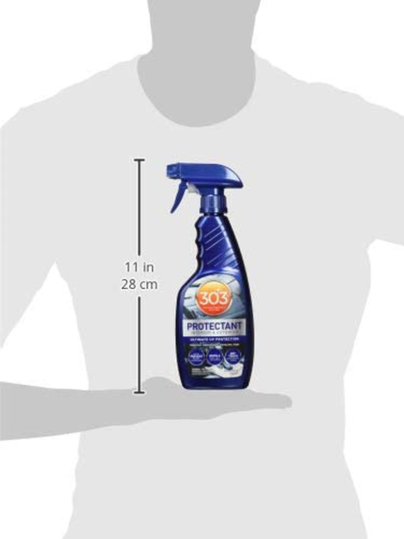 303 Protectant - Automotive Interior And Exterior - Ultimate UV Protection - Helps Prevent Fading And Cracking - Repels Dust, Lint, And Staining - Non Greasy Finish, 16 fl. oz. (30382CSR)