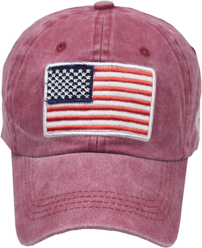 Adjustable Baseball Cap American Flag Hat Headdress Outdoor Sports Cap Peaked Cap Cotton