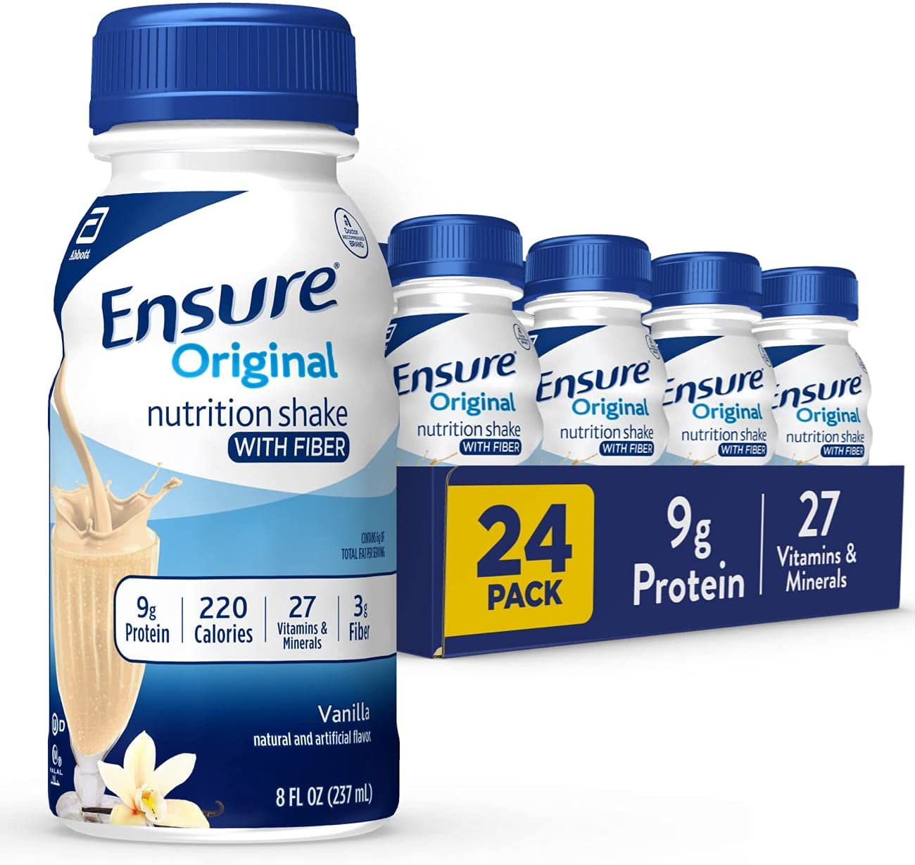Ensure Original Nutrition Shake, Small Meal Replacement Shake, Complete, Balanced Nutrition with Nutrients to Support Immune System Health
