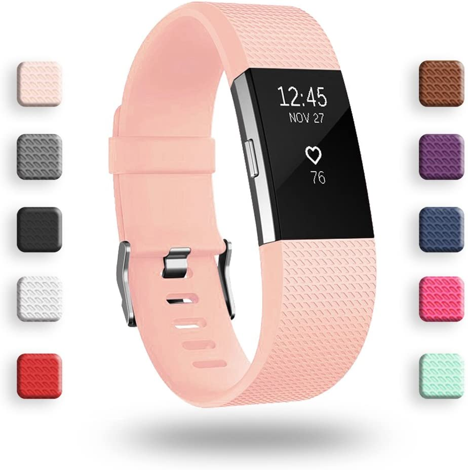 Replacement Bands Compatible for Fitbit Charge 2, Classic & Special Edition Adjustable Sport Wristbands