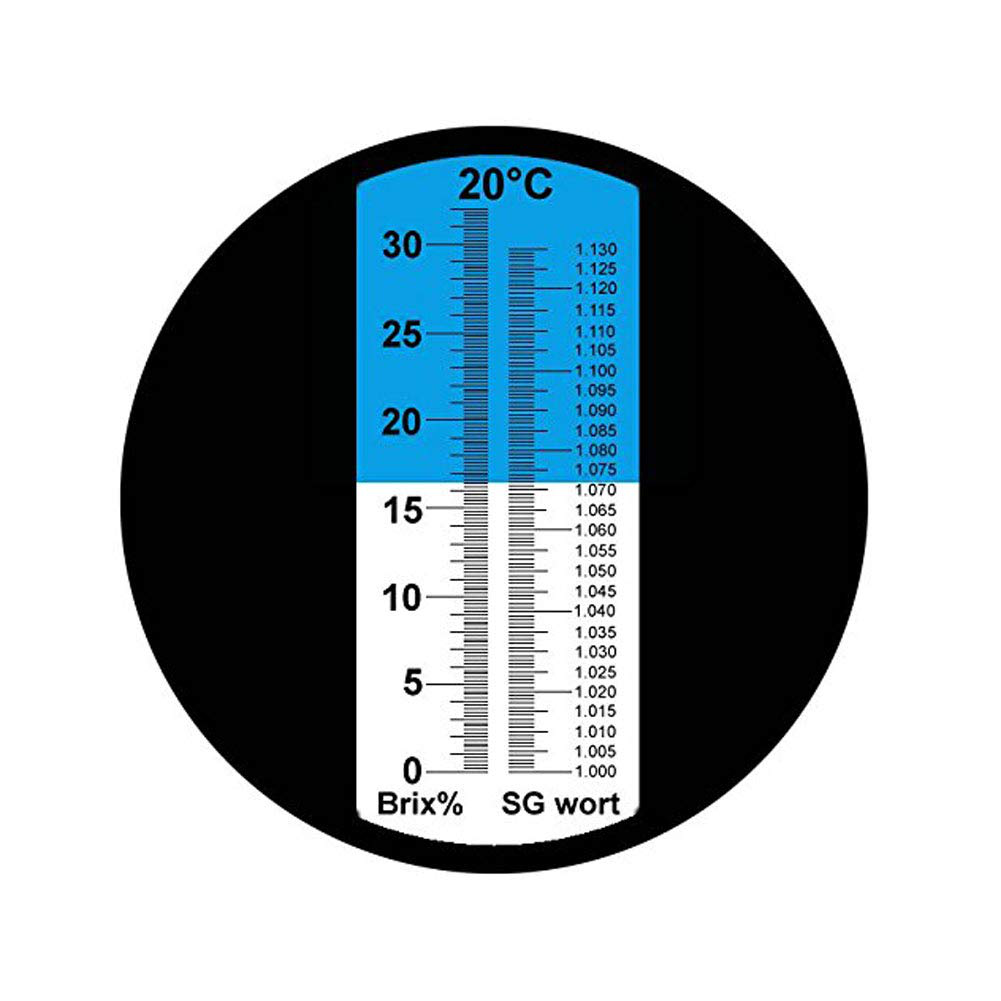 aichose Brix Refractometer with ATC, Dual Scale - Specific Gravity & Brix, Hydrometer in Wine Making and Beer Brewing, Homebrew Kit