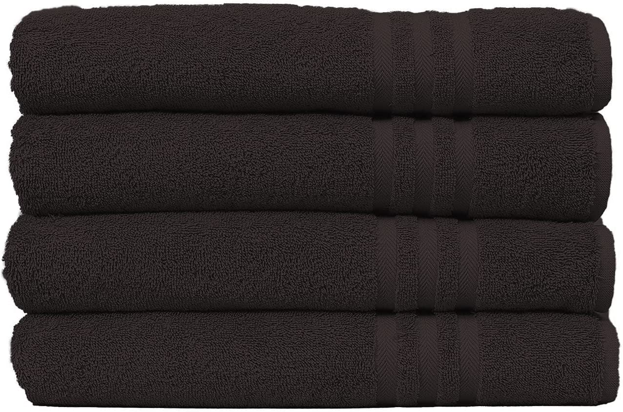 ECO TOWELS 100% Cotton Bath Towels - Cotton Towels for Bathroom - Set of 4 Bath Towel - Shower Towels, Highly Absorbent Bath Towel 27”X54”
