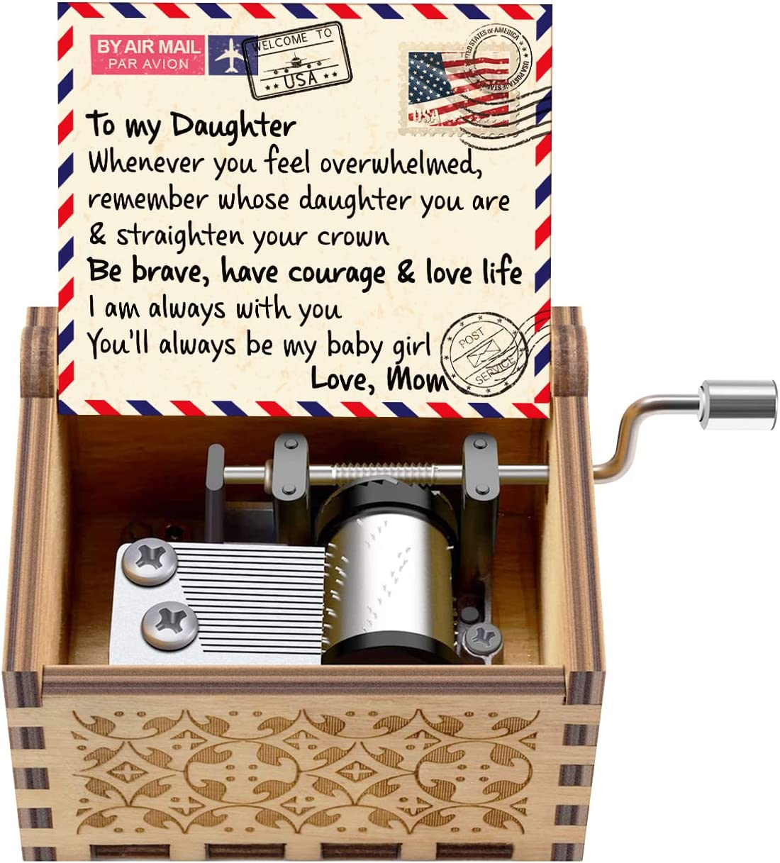 Engraved Color Music Box - Gift for Daughter from Mom - Don T Be Afraid of Being Different (Mb-370-Momdau) Christmas Gift Ideas for Her