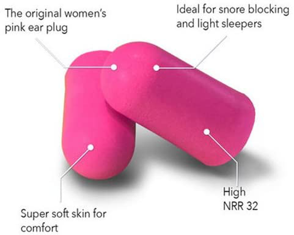 HEAROS Sleep Pretty in Pink Ear Plugs for Sleeping, 14 Pair (Pack of 1)